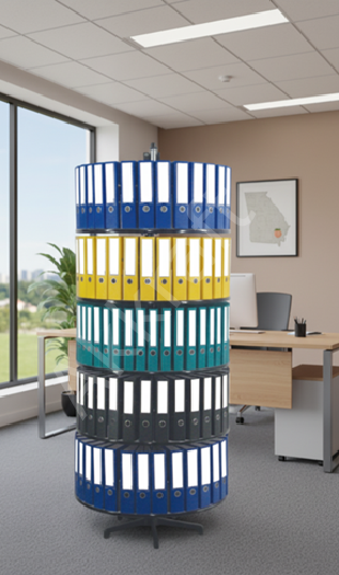 Akkraft 5 Katlı Döner Klasör Dolabı 85 cm