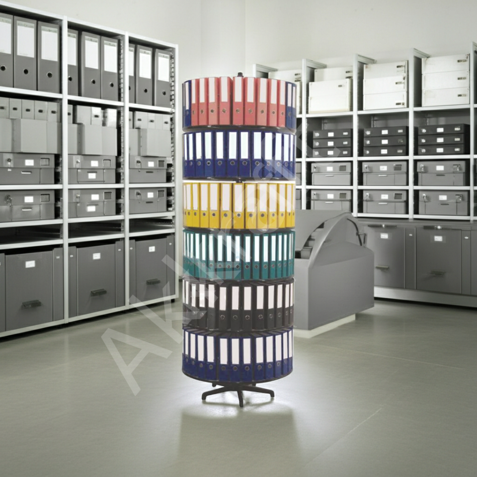 Akkraft 6 Katlı Döner Klasör Dolabı 85 cm