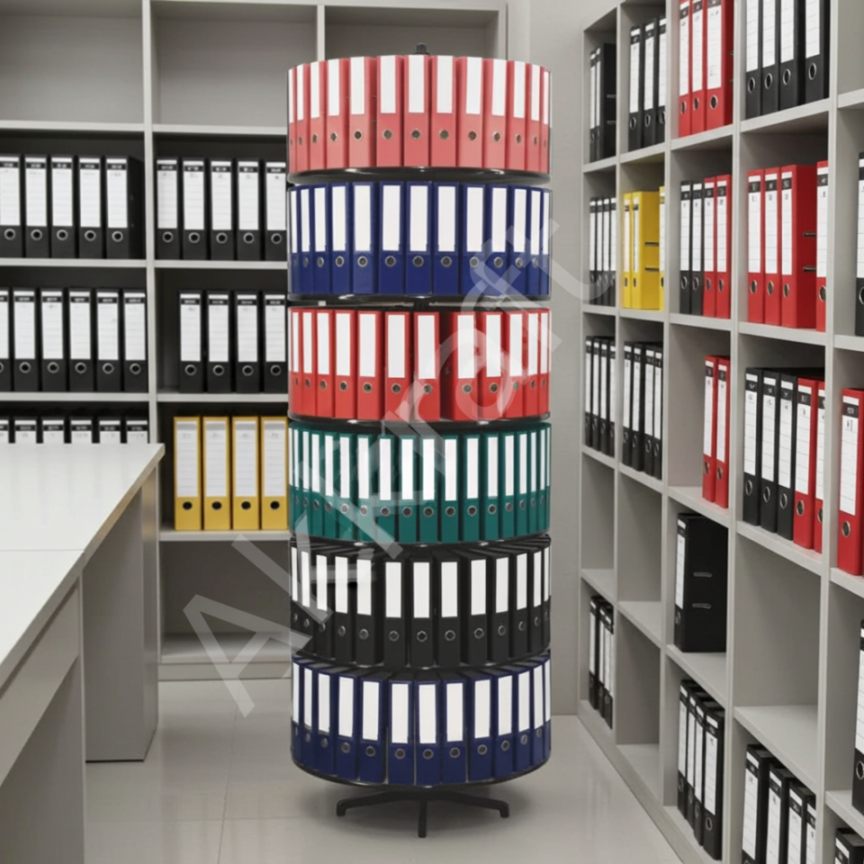 Akkraft 6 Katlı Döner Klasör Dolabı 85 cm