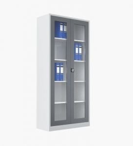 198lik Camlı Çelik Dosya Dolabı