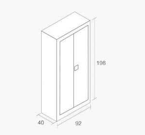 198 lik Raylı Kızaklı Çelik Dosya Dolabı