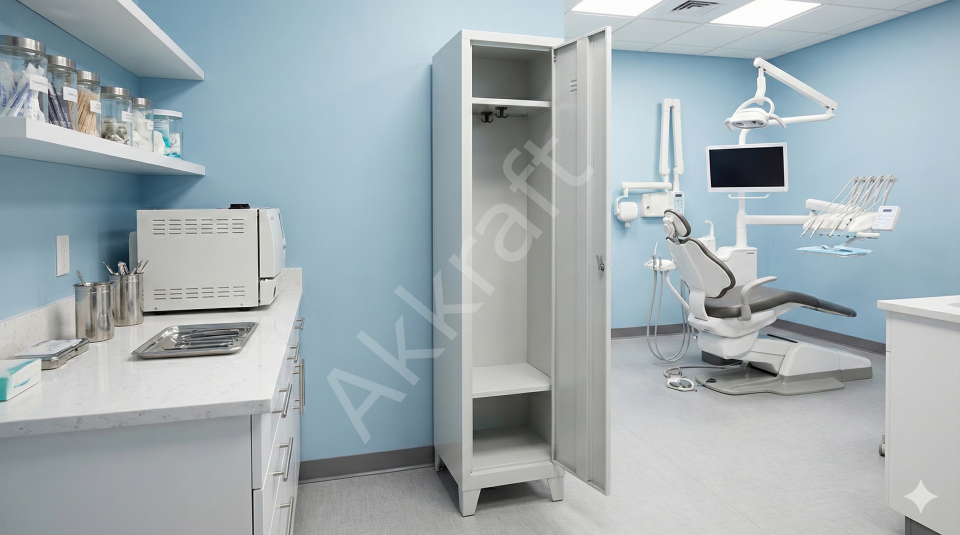 Tekli Soyunma Dolabı 40 x 41 x 185h  GRİ (7035)