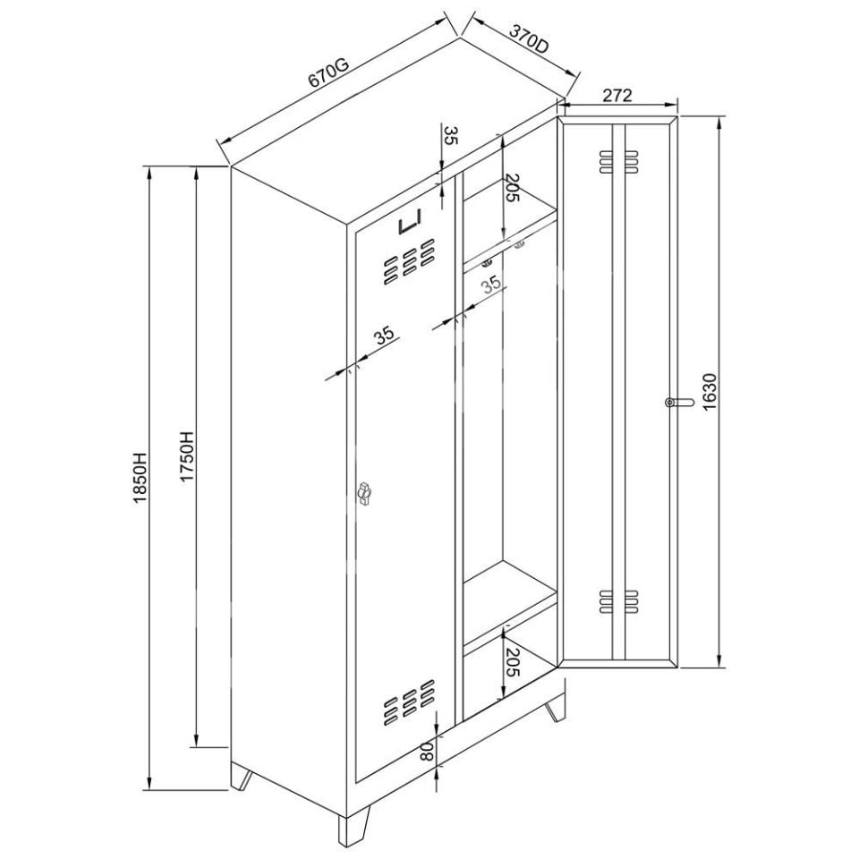 EKONOMİK İKİLİ SOYUNMA DOLABI_3400TL+KDV_EN İYİ FİYAT GARANTİSİ